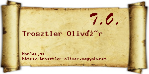 Trosztler Olivér névjegykártya