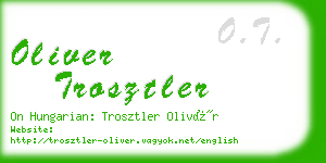 oliver trosztler business card